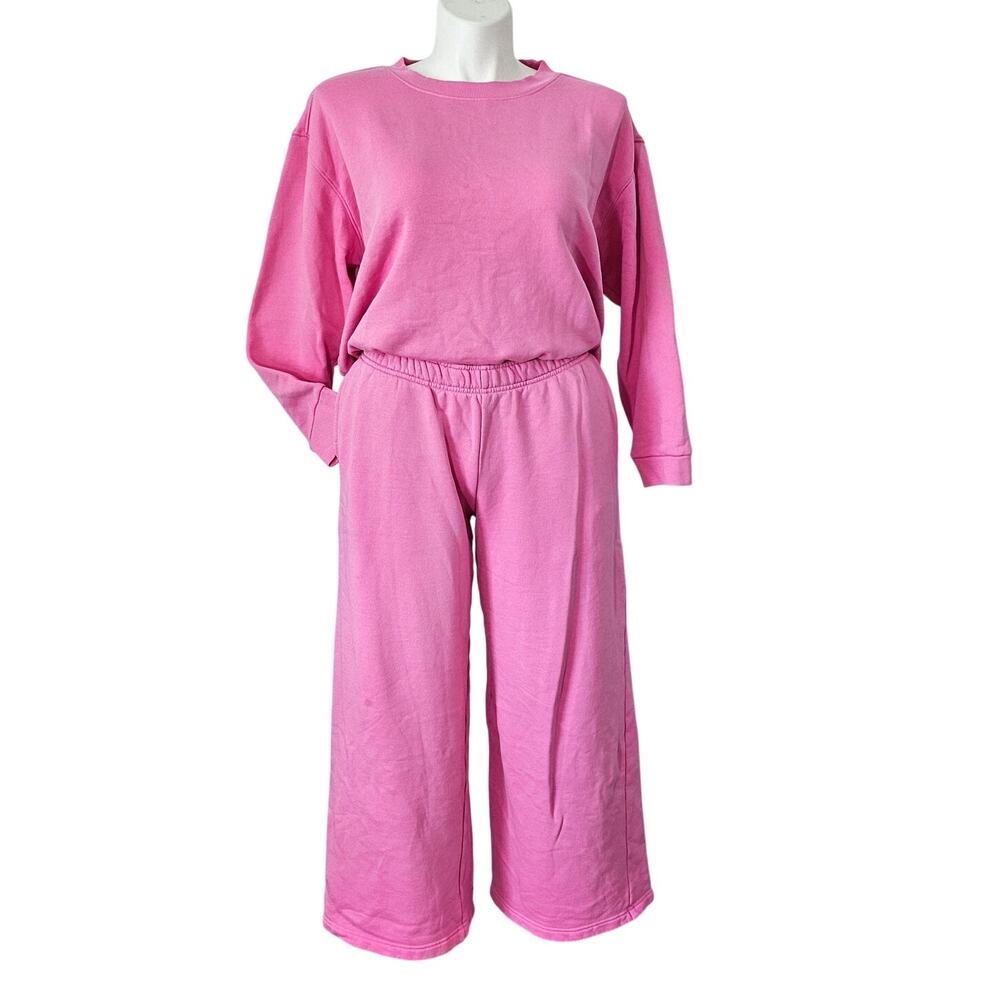 Universal Thread set wid leg pants Sweatshirt pink sz L